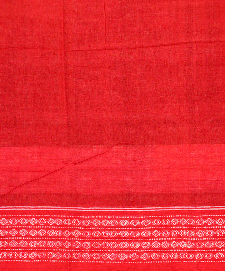 Black red handloom sambalpuri cotton saree