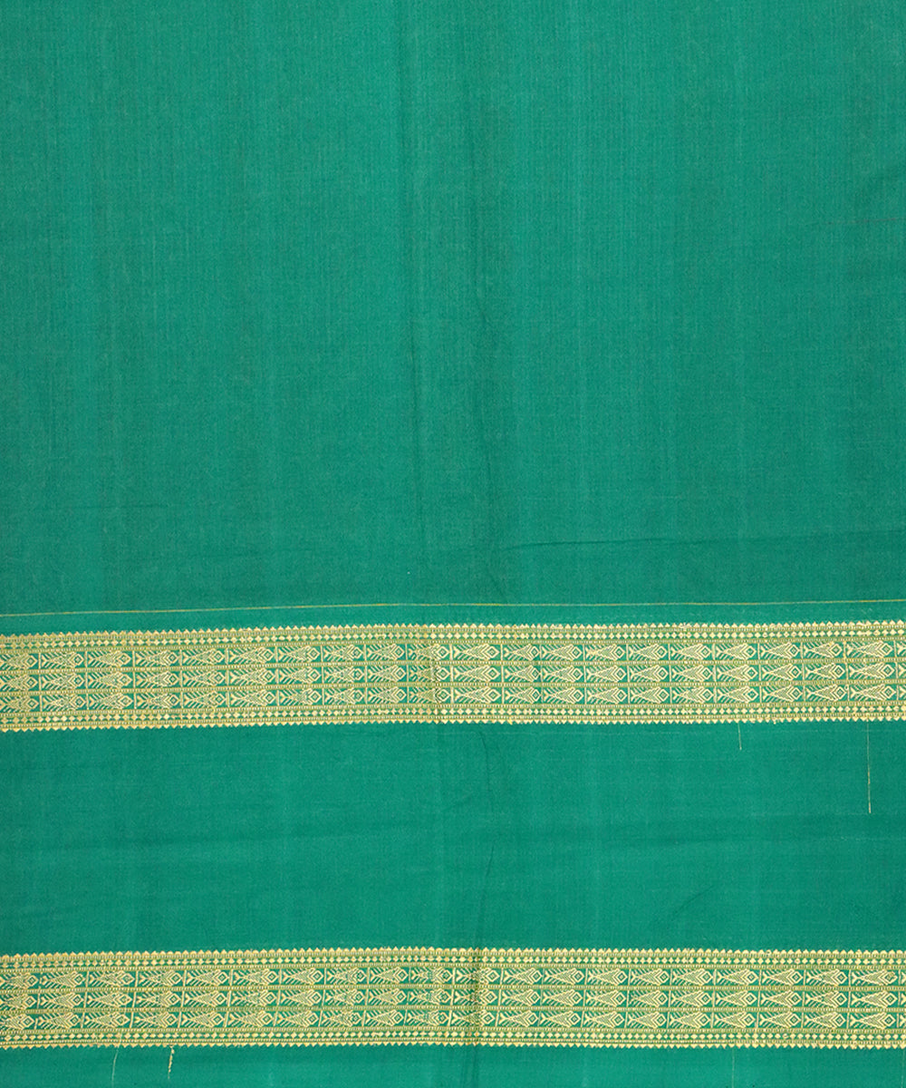 Red green cotton handloom sambalpuri saree