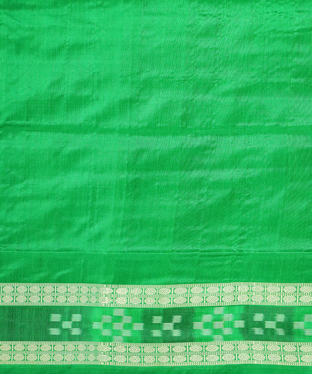 Black green silk handloom bomkai saree