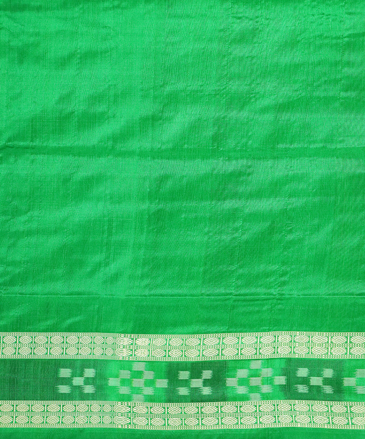 Black green silk handloom bomkai saree