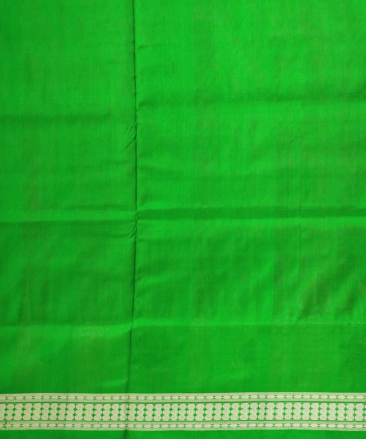 Pink green silk handloom bomkai saree