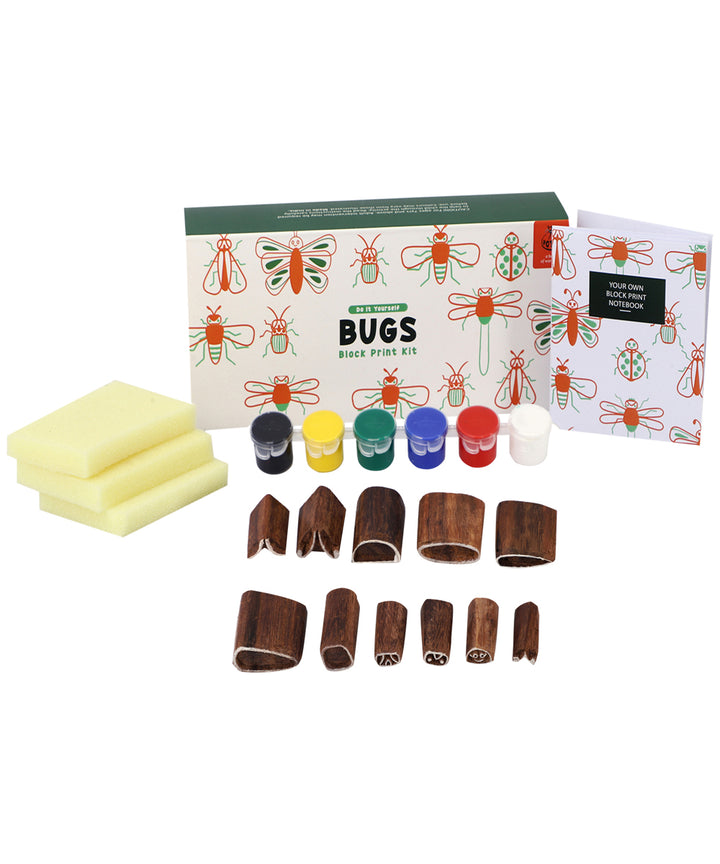 POTLI handmade block prinitng diy kit bugs