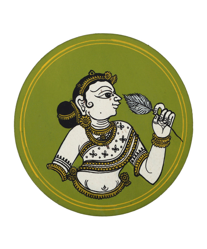 POTLI handmade indian traditional ganjifa fridge magnets (shishir)