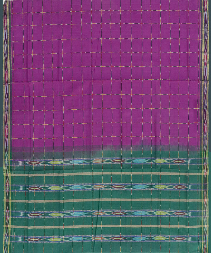 Violet green handwoven rajahmundry cotton saree