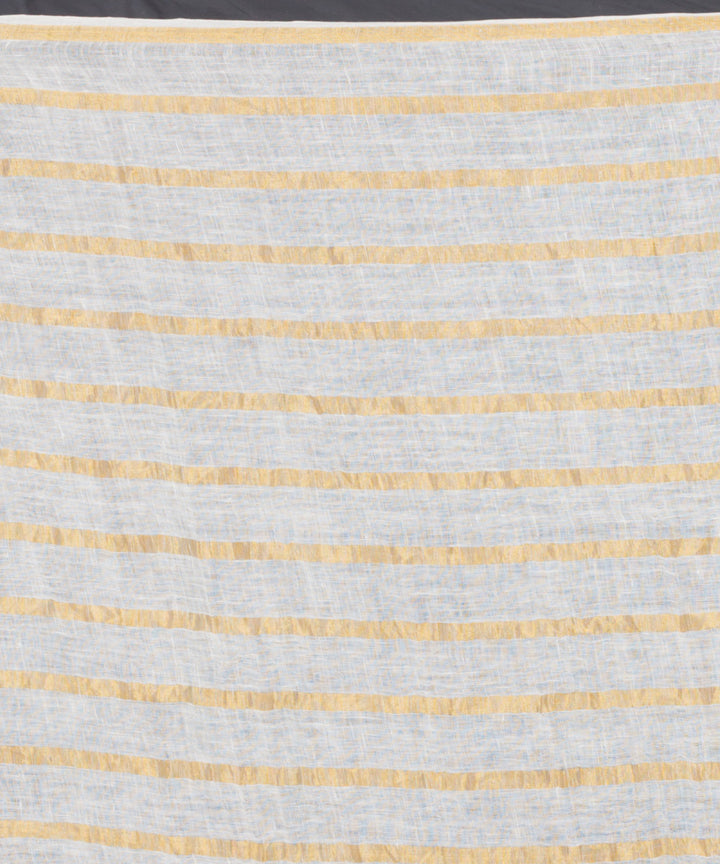 White handloom bengal linen saree