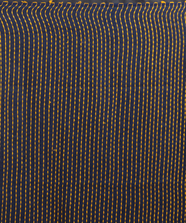 Navy red handloom bengal linen saree