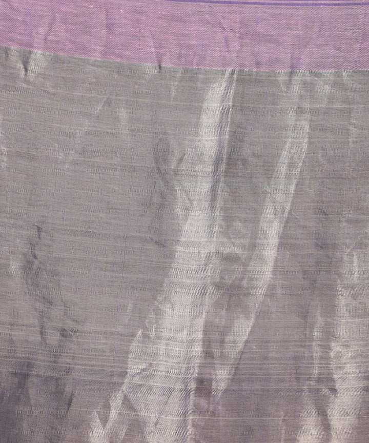Lavender handloom bengal linen saree