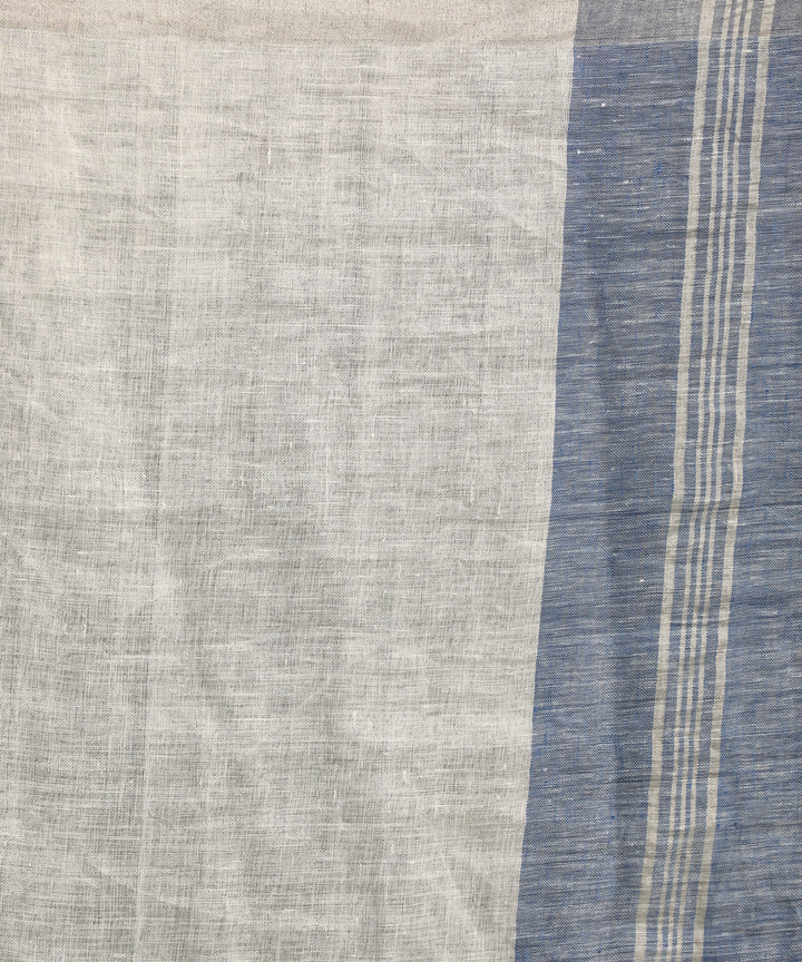 Green blue handloom bengal linen saree