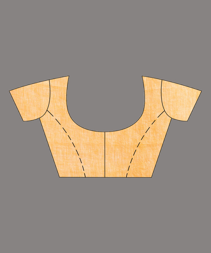 Orange grey handloom bengal linen saree