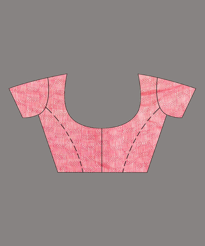 Red yellow hand loom bengal linen saree