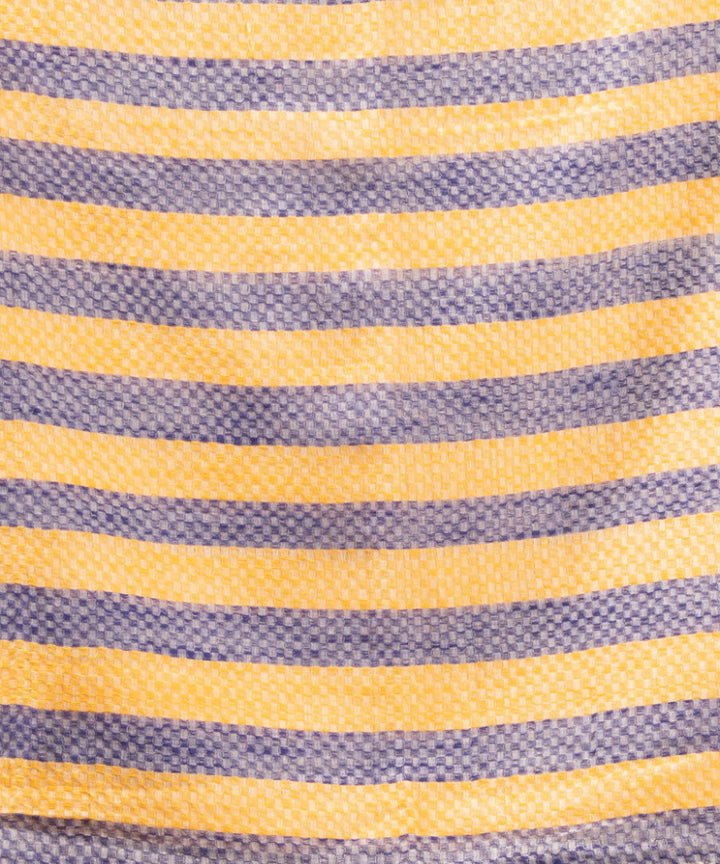Multicolour stripe handloom cotton saree