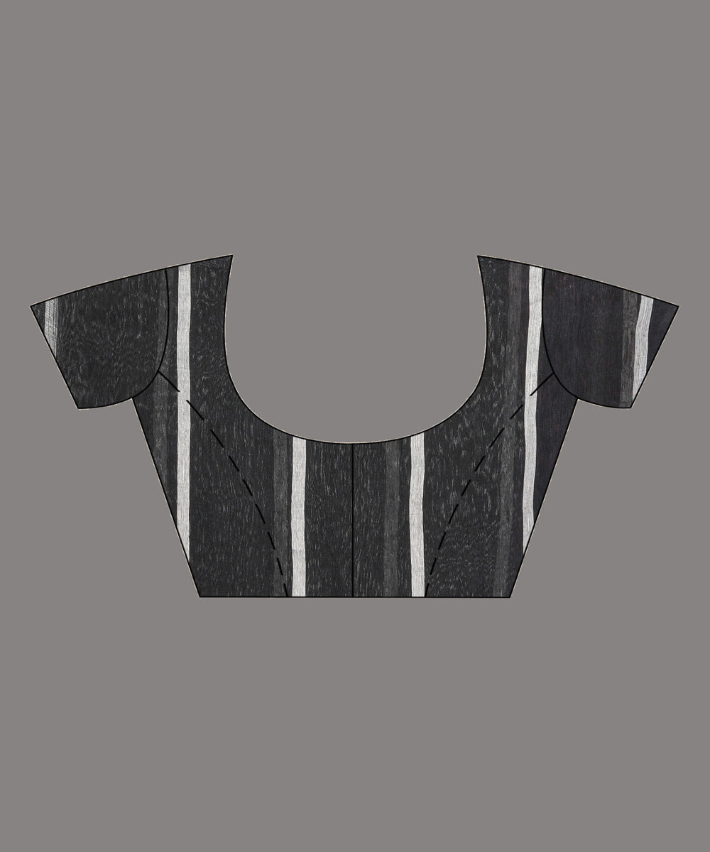 Black silk linen handloom bengal saree