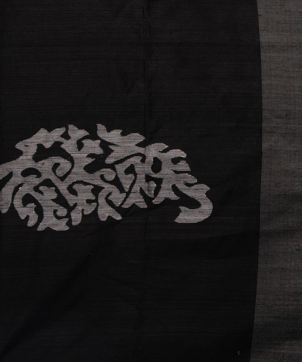 White black silk matka handwoven bengal jamdani saree