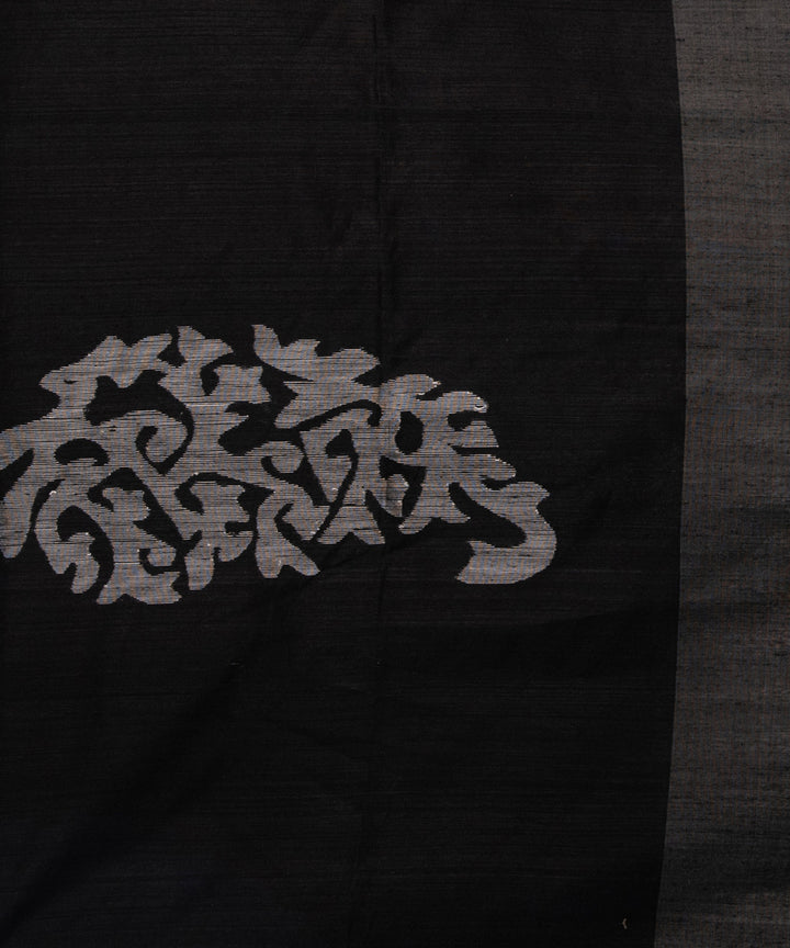 White black silk matka handwoven bengal jamdani saree