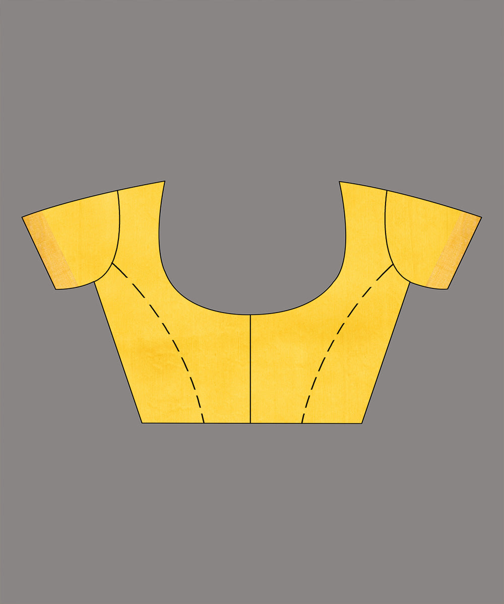 Yellow matka silk handloom bengal jamdani saree