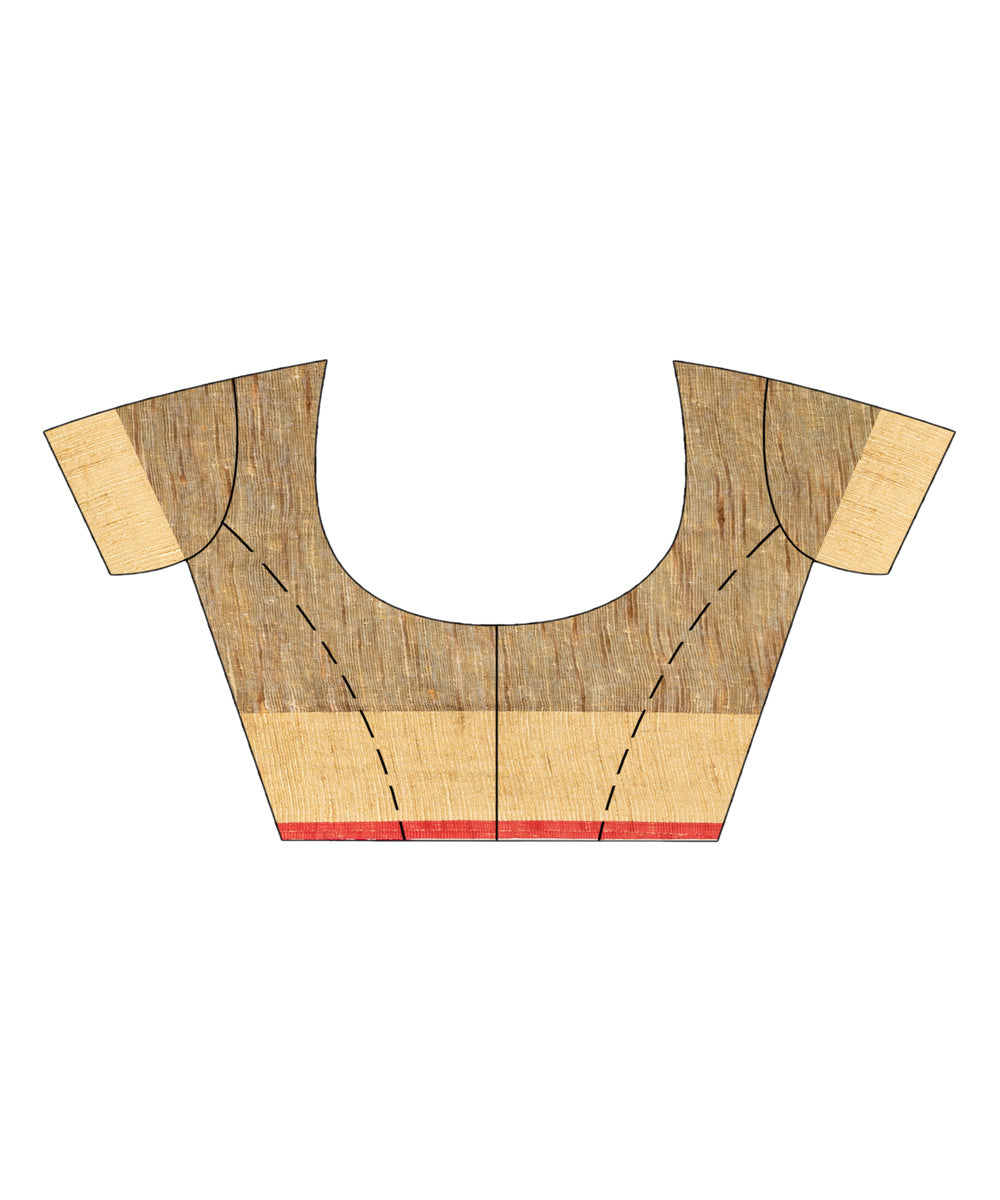 Lime green handloom bengal linen saree