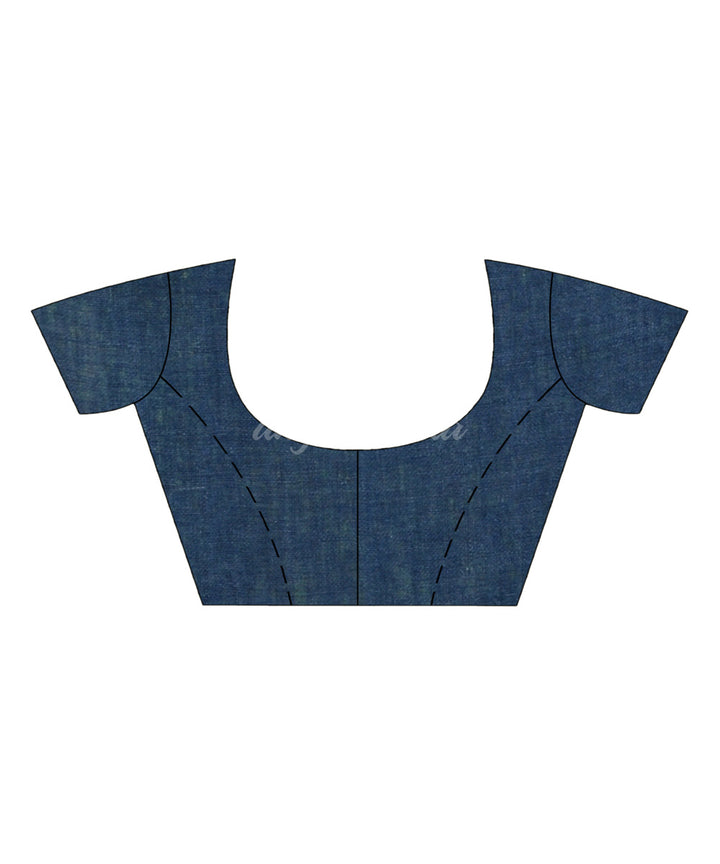 Blue handloom bengal linen saree