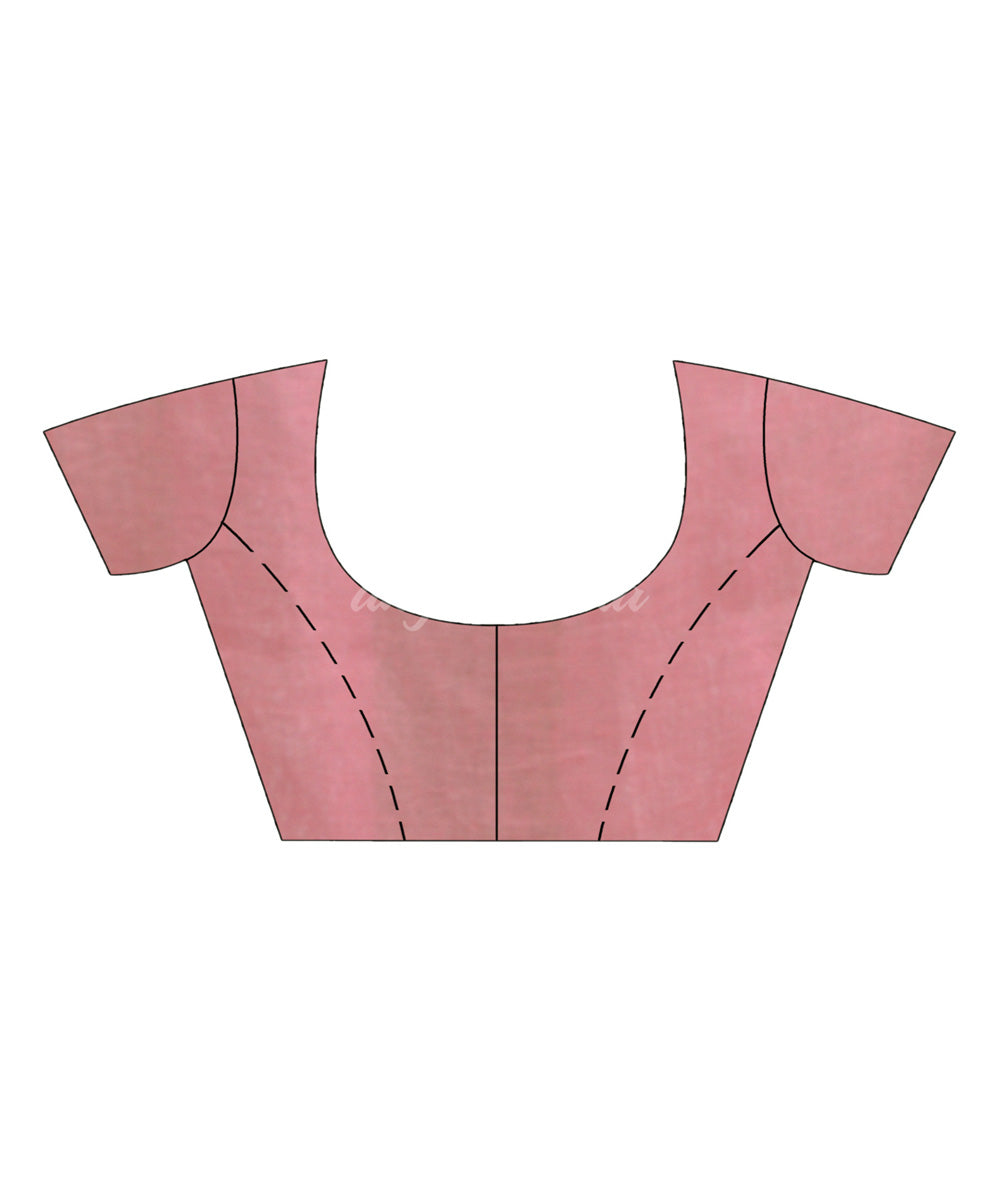 Pink handloom bengal linen saree