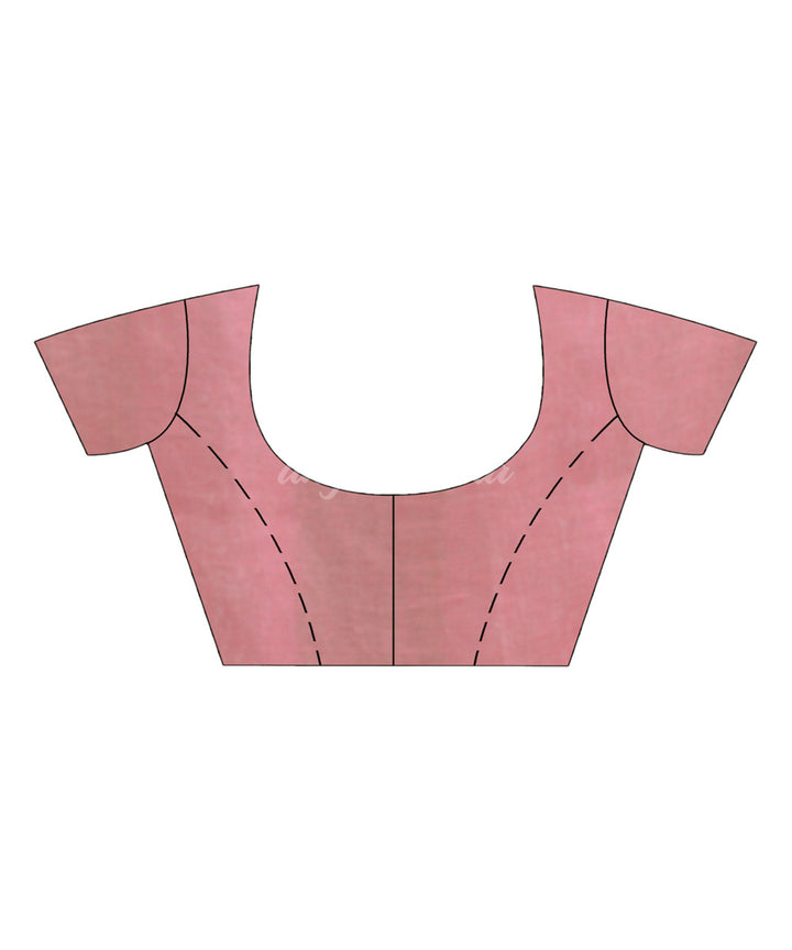 Pink handloom bengal linen saree