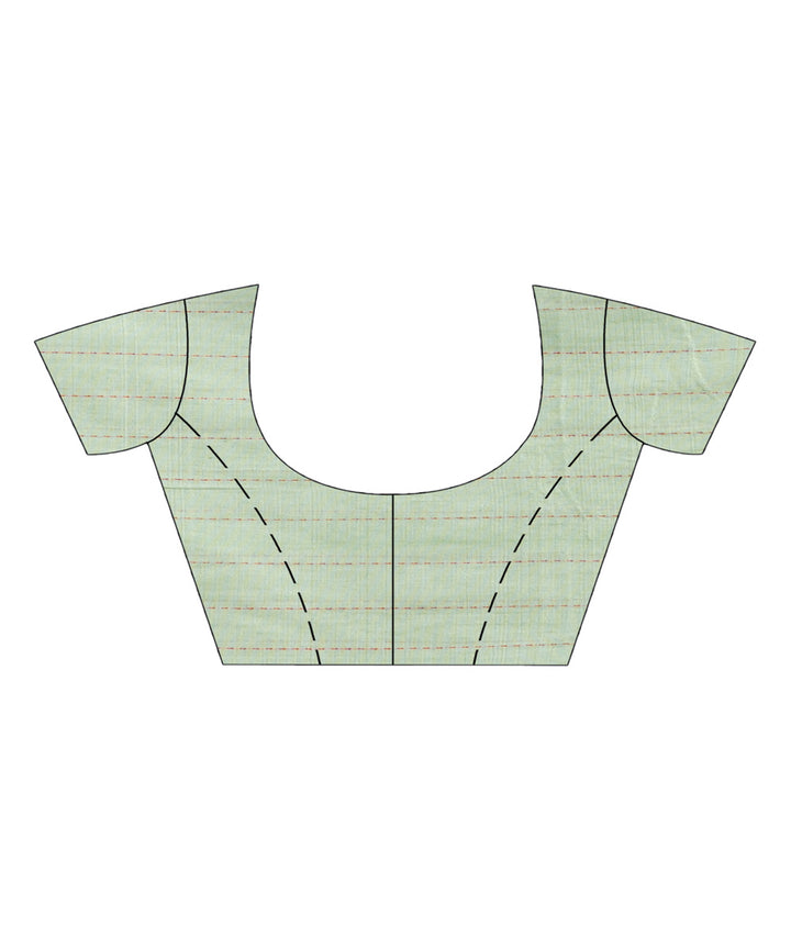 Pastel Green cotton handwoven jamdani saree