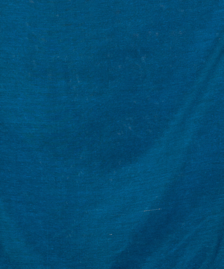 Blue cotton mulmul handloom bengal saree