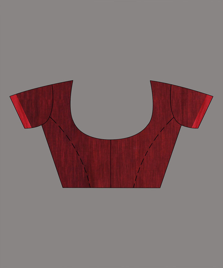 Black red bengal handloom cotton saree