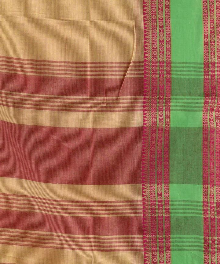 Lemon yellow handloom bengal cotton saree