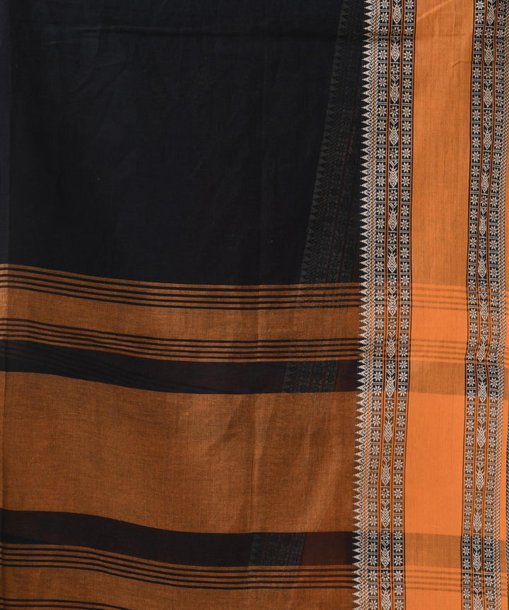 Black mustard handloom bengal cotton saree