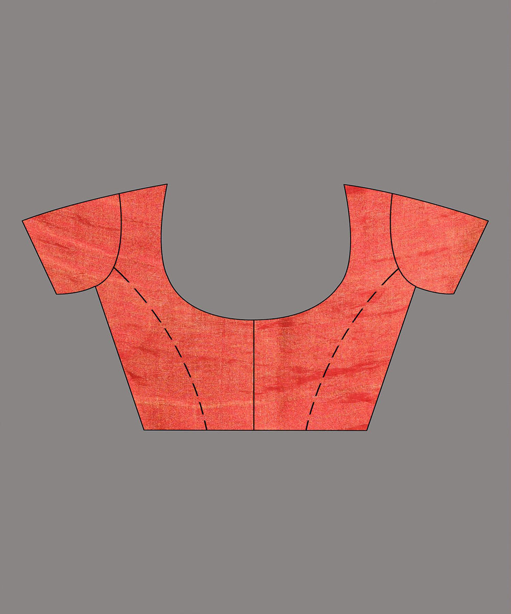 Red bengal handloom linen saree