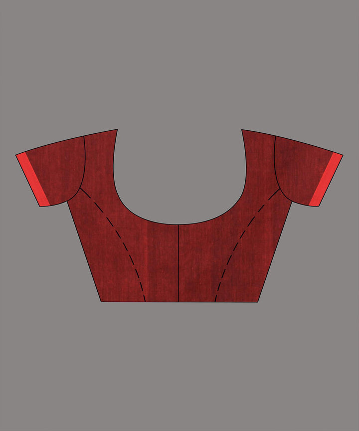 Black red bengal cotton handloom saree