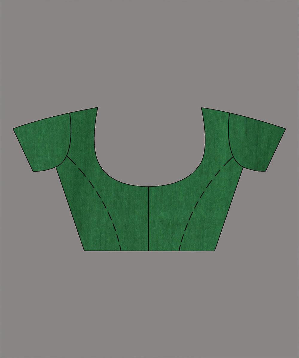 Leaf green handloom bengal cotton saree