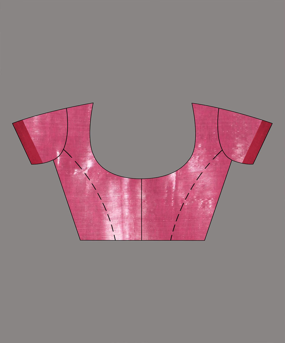 Baby pink handloom bengal cotton saree