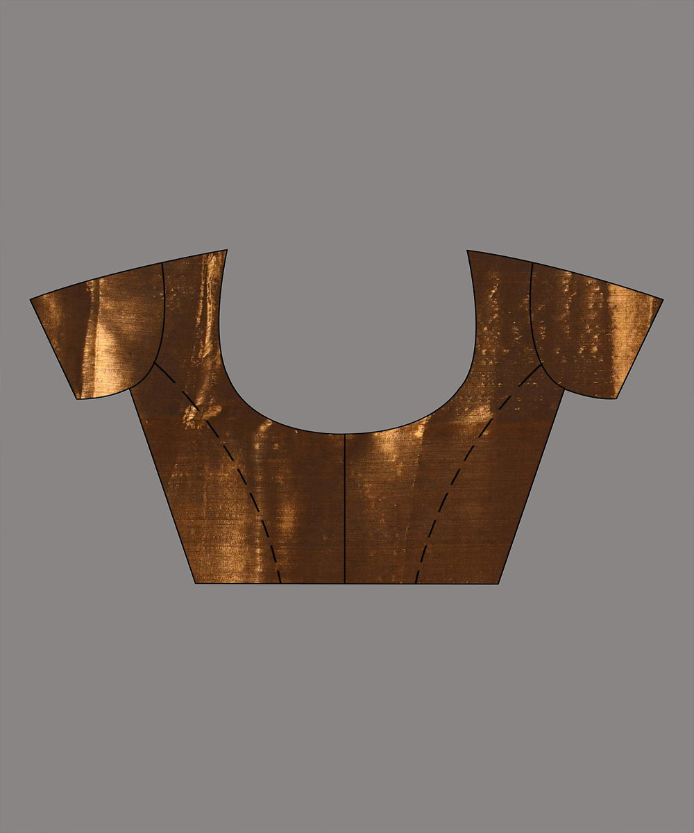 Copper handloom cotton bengal saree