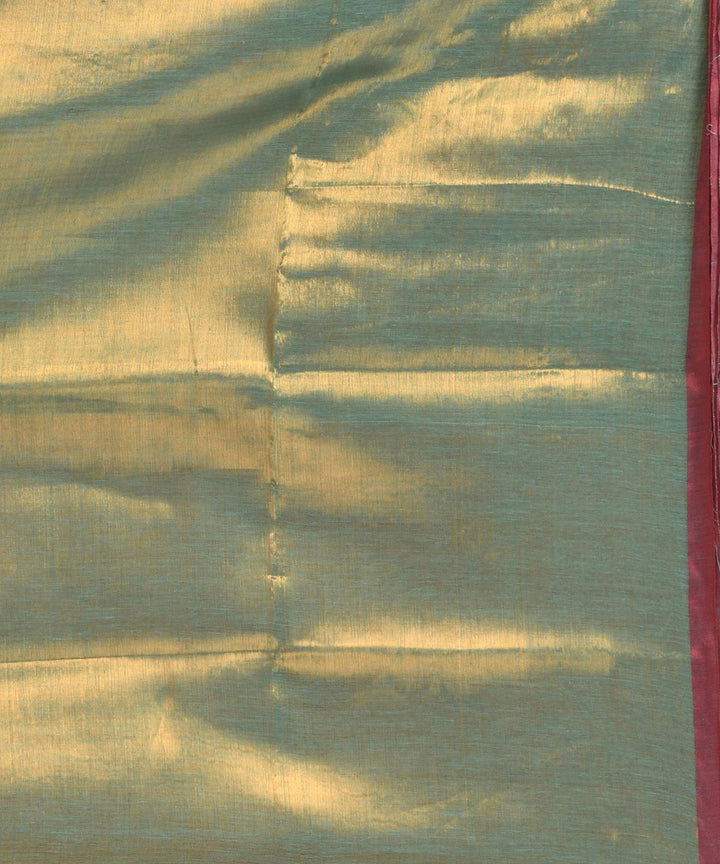 Ice blue handloom bengal cotton saree