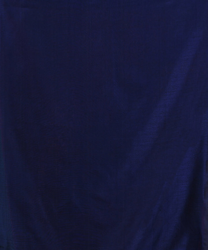 Maroon navy blue handloom bengal cotton saree