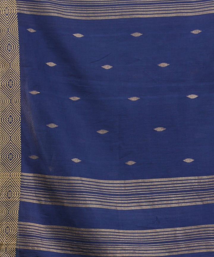 Navy blue cotton handloom bengal saree