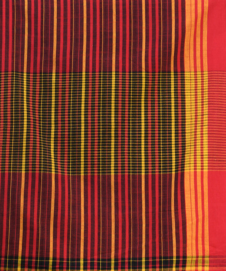 Multicolour checked handloom cotton bengal saree