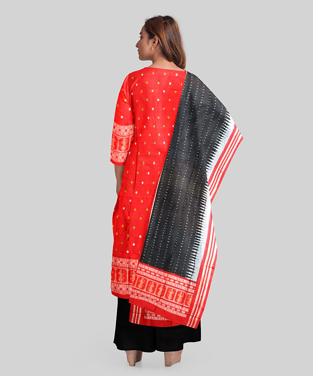 bomkai silk dress material Blue Colour Sambalpuri Handloom Cotton Bomkai Dress Material