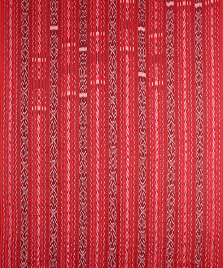 Red black handloom cotton sambalpuri dress material