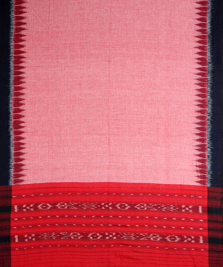 Red black handloom cotton sambalpuri dress material