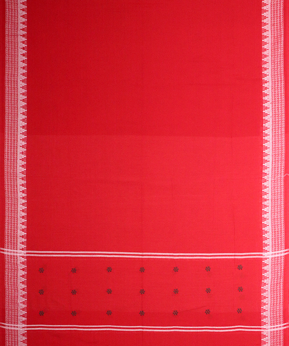 Maroon red handloom cotton nuapatna dress material