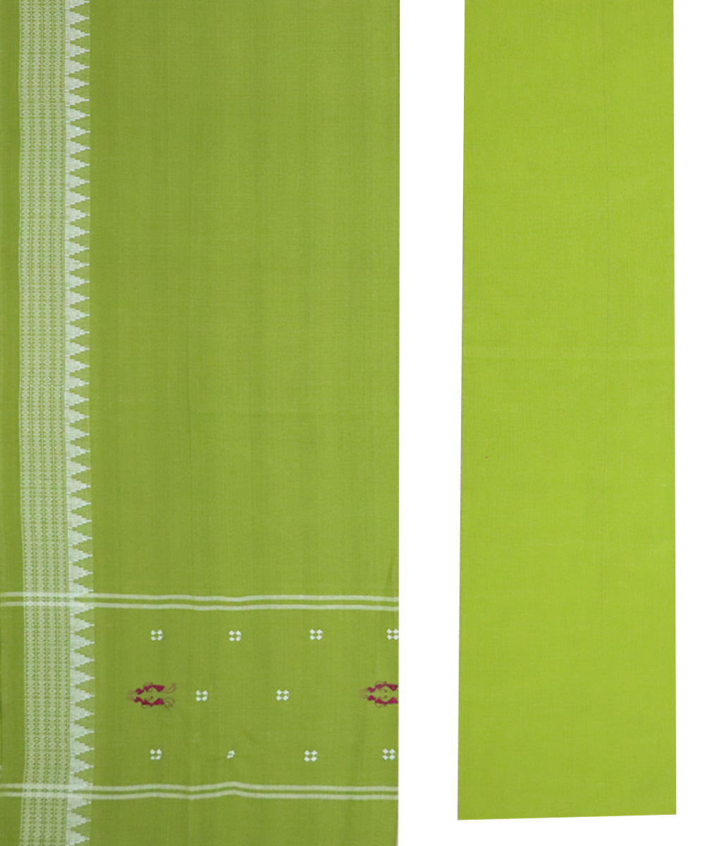 Amaranth purple android green handloom cotton nuapatna dress material