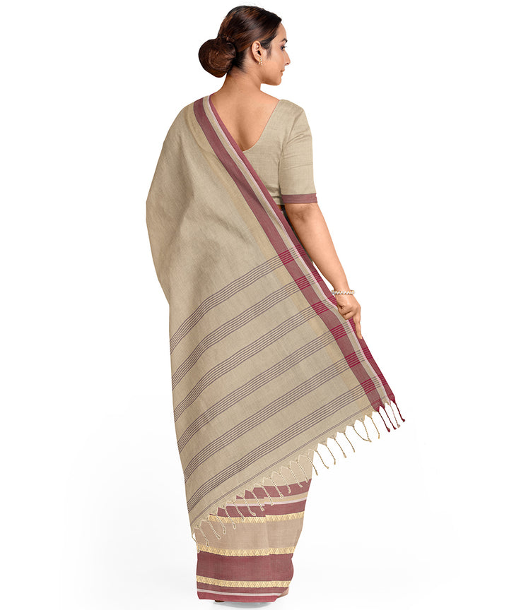 Biswa bangla yellow red santipuri cotton saree