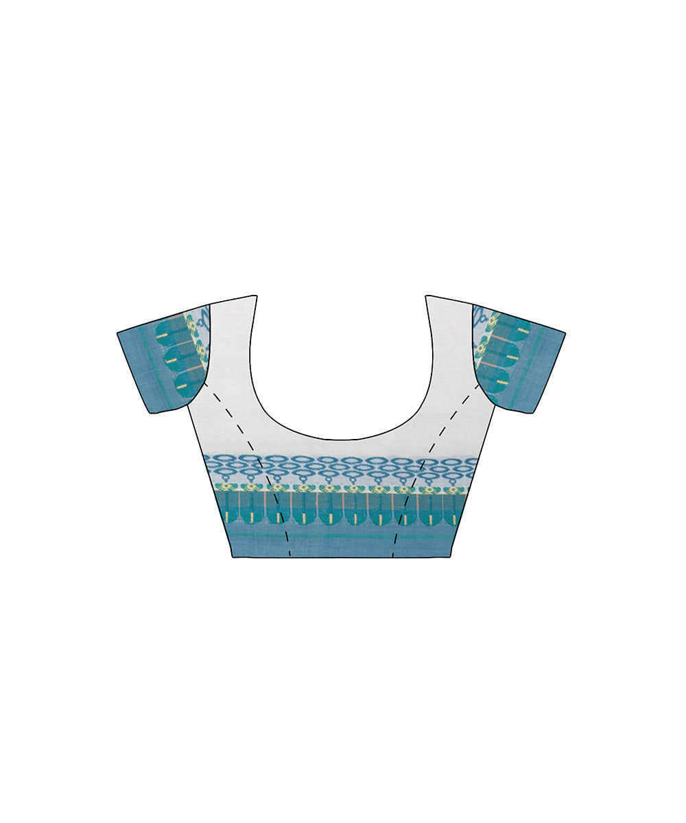 Biswa bangla white tangail cotton handwoven saree