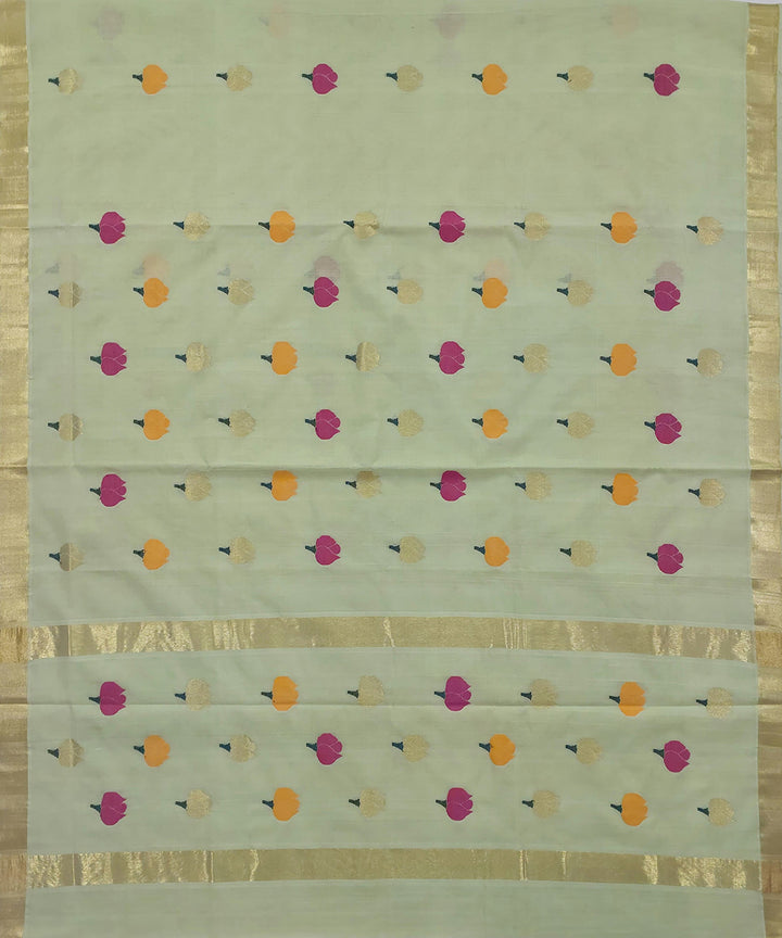 Light green handloom venkatagiri cotton saree