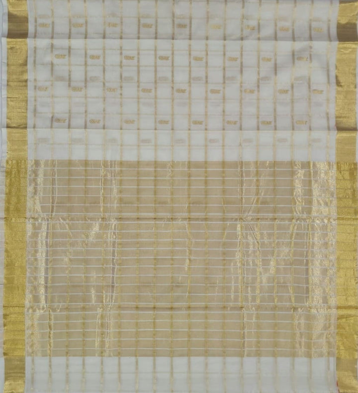 White zari handloom venkatagiri cotton saree