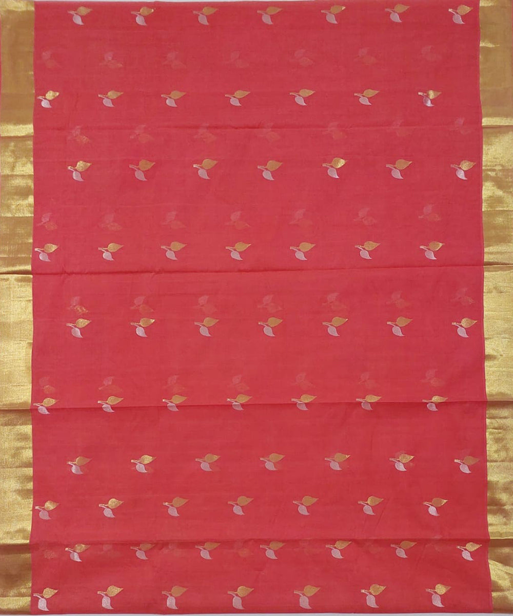 Red handloom venkatagiri cotton saree