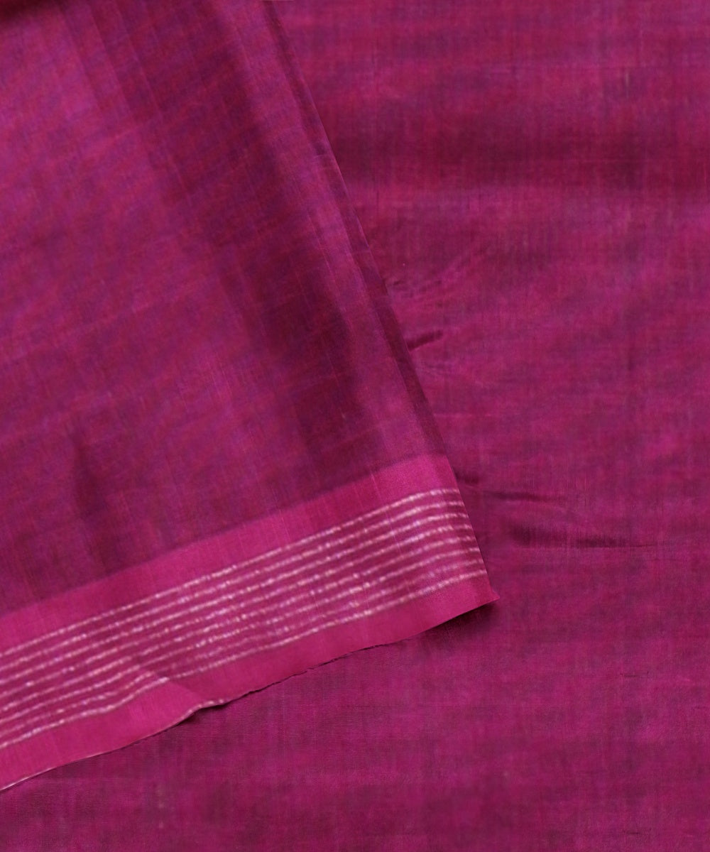 Lavender pink raw silk handloom bhagalpur saree