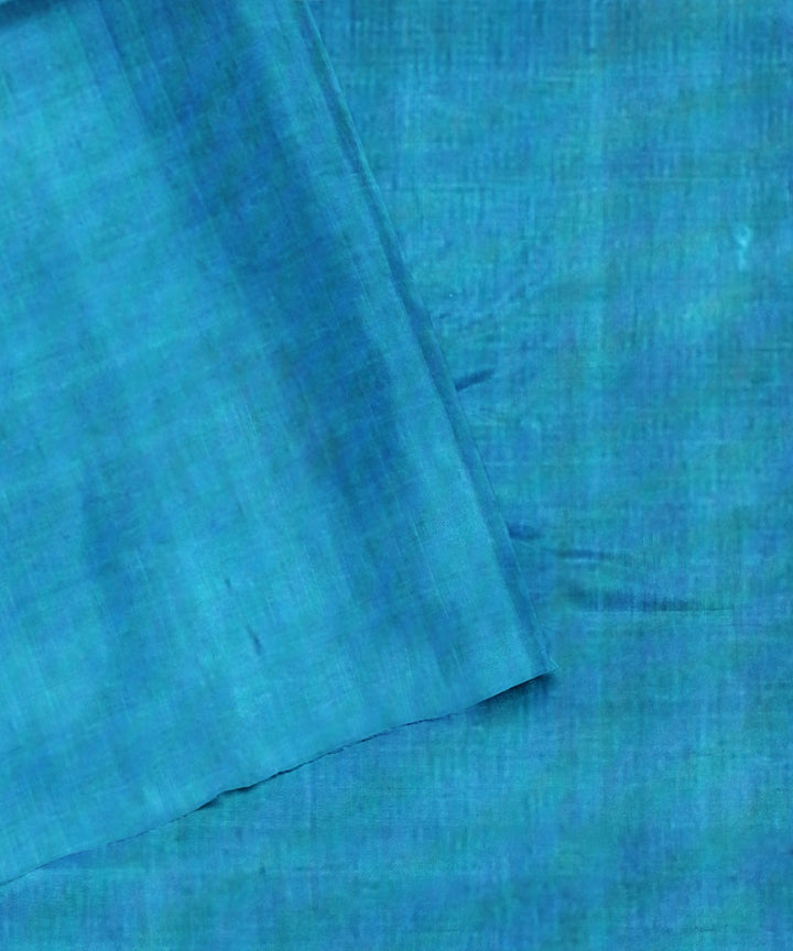 Black cyan blue raw silk handloom bhagalpur saree