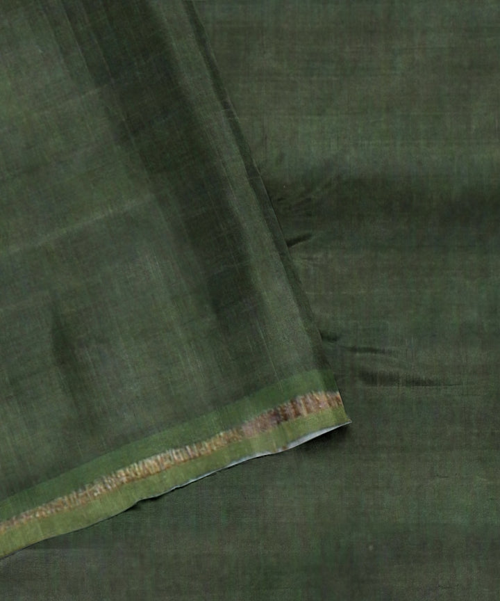 Grey raw silk handwoven bhagalpur saree